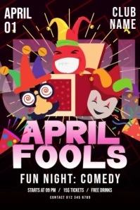 April Fools Event Cartaz template