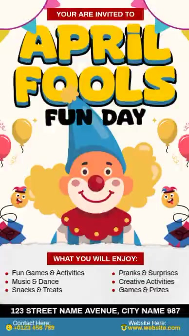 April Fools Fun Day Template | PosterMyWall