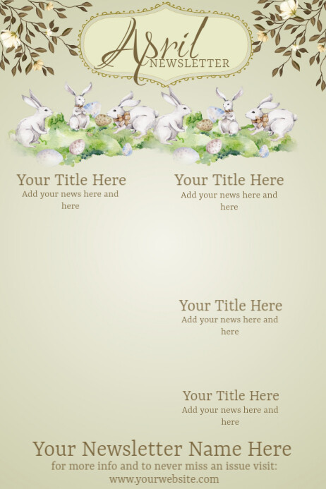 April Newsletter by Paula Poster template