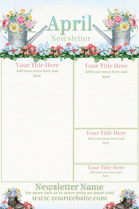 April Newsletter Template | PosterMyWall