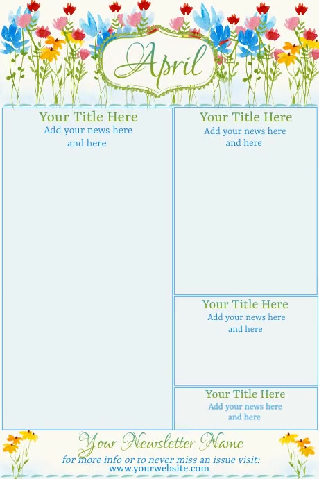 April Newsletter Template | PosterMyWall