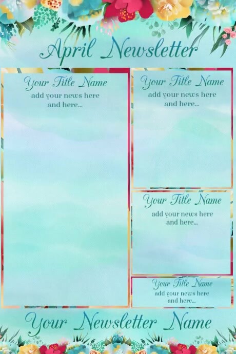 April Newsletter Template | PosterMyWall