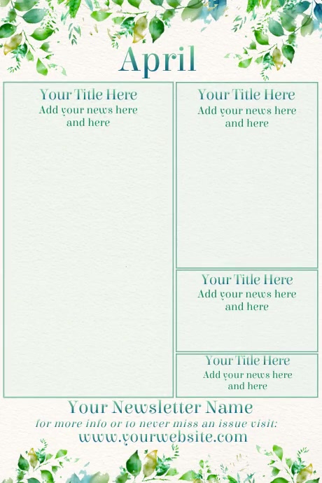 April Newsletter Template | PosterMyWall