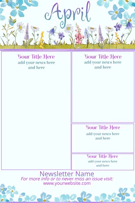 April Newsletter Template | PosterMyWall