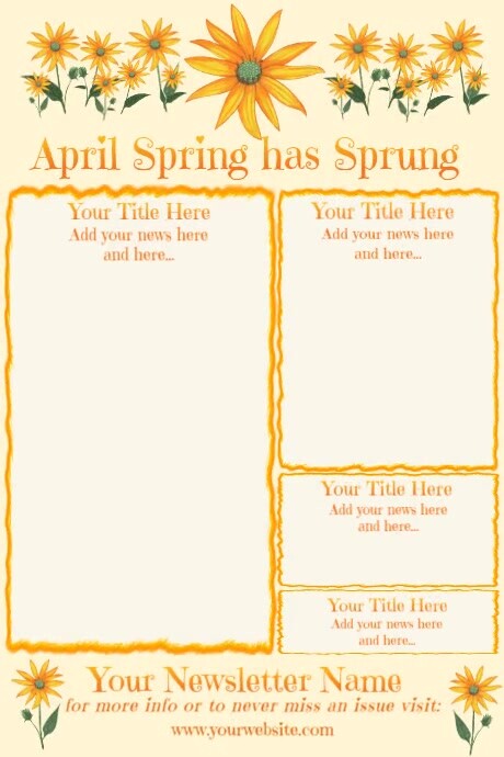 April Newsletter Template | PosterMyWall