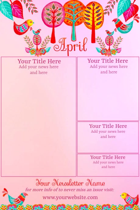 April Newsletter by Paula Template | PosterMyWall