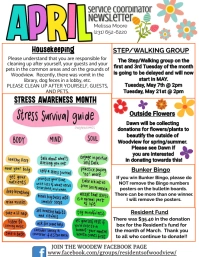 April Spring Newsletter poster calendar flyer template