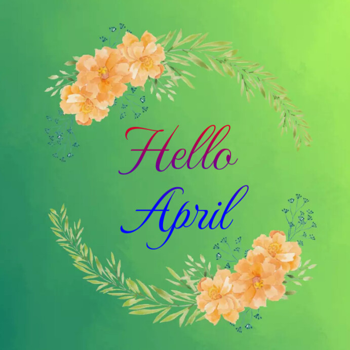 April Template Instagram 帖子
