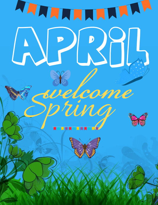 Spring Flyer Butterfly April welcome spring flyer template | PosterMyWall