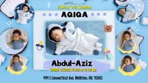 Aqiqa Muslim Celebration Facebook-covervideo (16:9) template