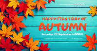 Aqua 3d Autumn Facebook Shared Image template