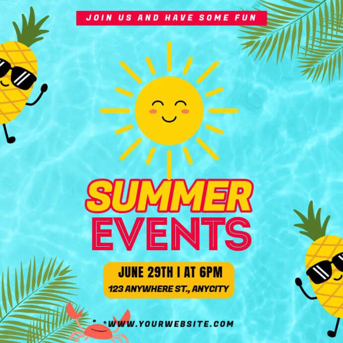 Summer Events Instagram Ad Template | PosterMyWall