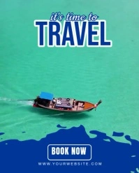 Aqua 3d Time To Travel Instagram Portrait template