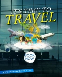 Aqua 3d Time To Travel Instagram Portrait template