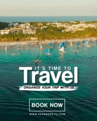 Aqua 3d Time To Travel Instagram Portrait template