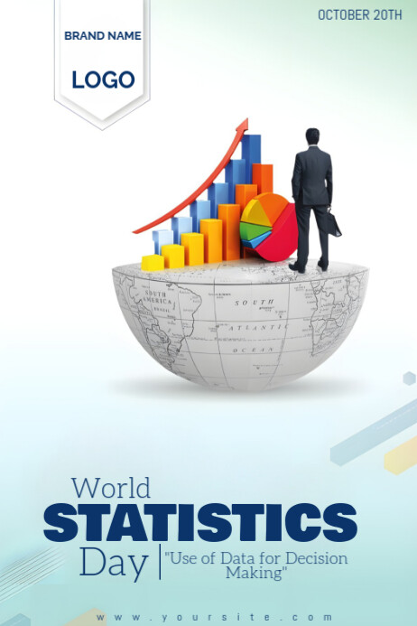 Copy of Aqua 3d World Statistics Day Poster | PosterMyWall
