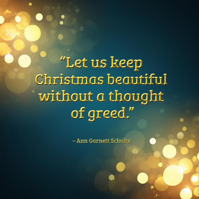 Aqua Abstract Gold Christmas Quote Instagram Post Instagram Post template