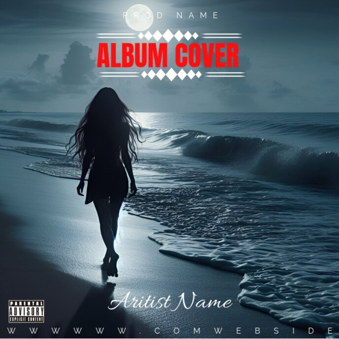Aqua Album Cover Album Cover Template | PosterMyWall