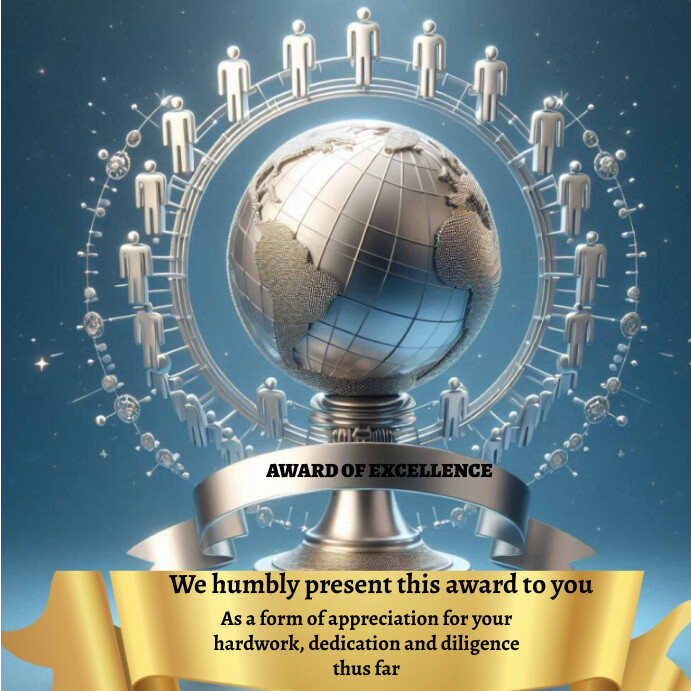 Aqua Award Instagram Post Template | PosterMyWall