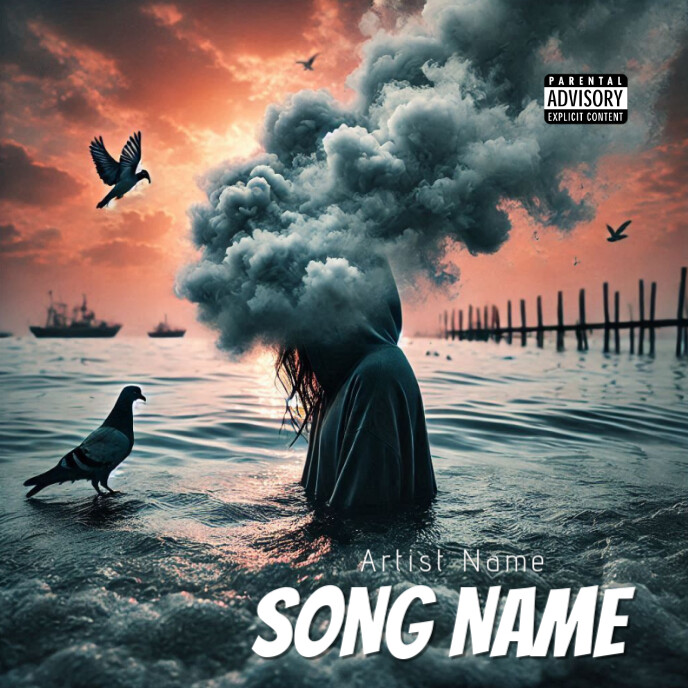 Aqua Best Cover Album Music Art Trap Mixtape Rap Album Cover Template ...