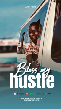 Aqua Blue Maximalist Song  Release Instagram template