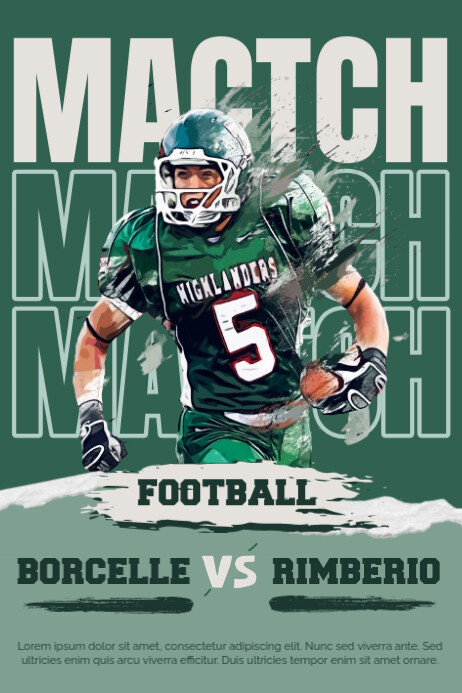 Aqua Ceria Flag Football Poster Template | PosterMyWall