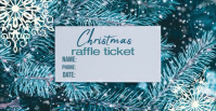 Aqua  Christmas Raffle Ticket Facebook Event Cover Okładka wydarzenia na Facebooku template