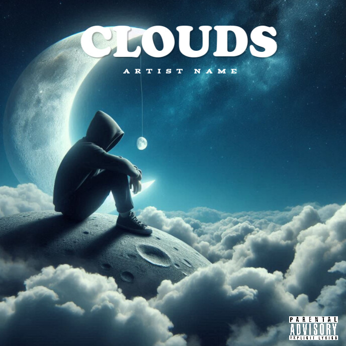 Aqua  Clouds Mixtape Album Cover  Album Cover Capa de álbum template