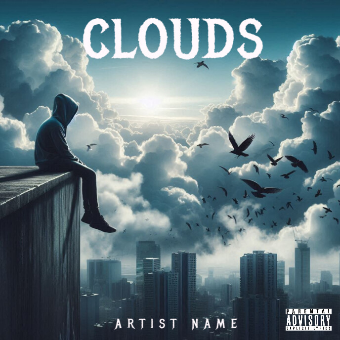 Aqua  Clouds Mixtape Album Cover  Album Cover template