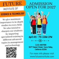 Aqua Collage Admission Open Minimal Customiza Instagram-Beitrag template