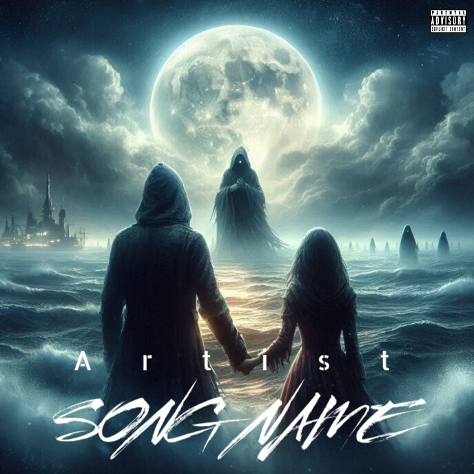 Aqua  Couple Love Mixtape  Album Cover template