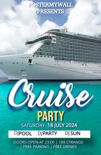 Aqua Cruise Party Tabloid template