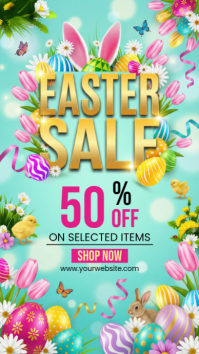 Aqua Easter Sale Instagram Story template
