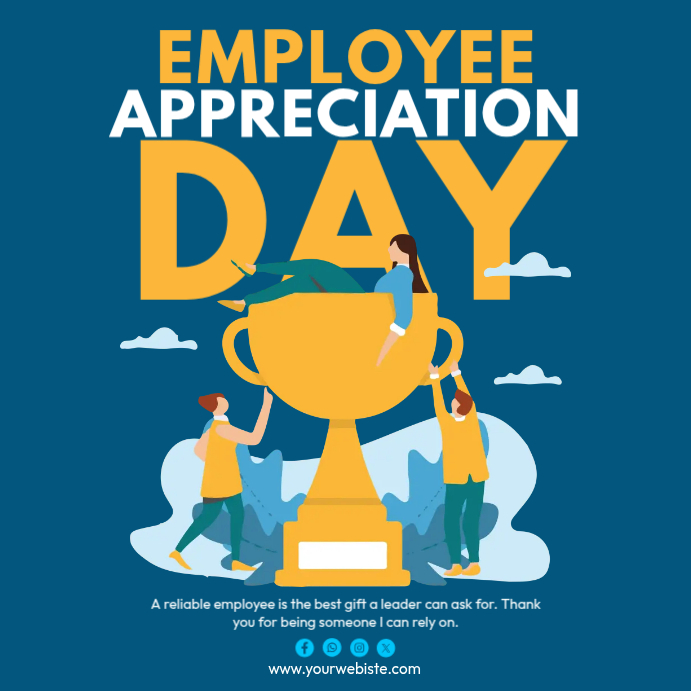 Copy of Aqua Employee Appreciation Day Instagram Post | PosterMyWall