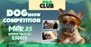 Aqua Floral Doghsow  Facebook Shared Image template