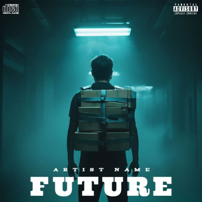 Aqua Future Mixtape Cover Album Cover Template PosterMyWall