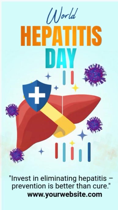 Aqua Futuristic  Hepatitis Awareness Template Instagram Story