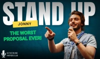Aqua Futuristic Stand Up Tag template