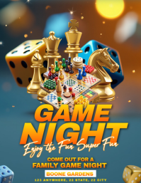 Aqua Game Night Flyer (us Letter) template