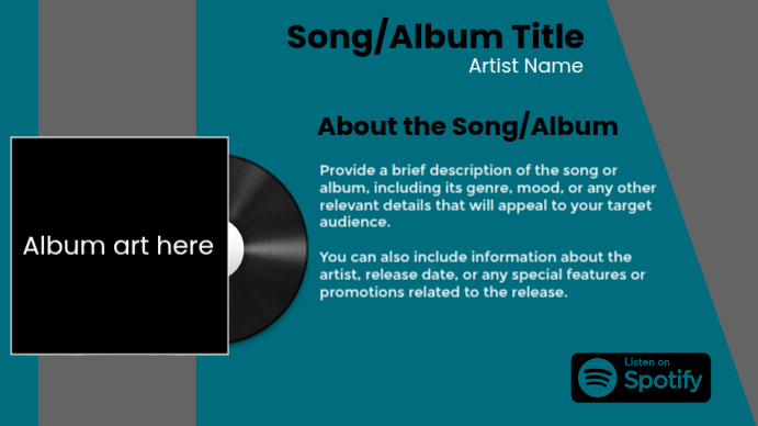 Music Album Promotion Template | PosterMyWall