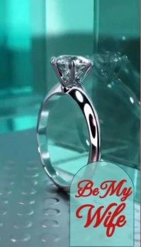 Aqua Geometric Will You Be Mine Business Card Carte de visite template