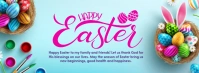 Aqua Gradient Easter Greeting Card  Facebook Cover Photo Ikhava Yesithombe se-Facebook template