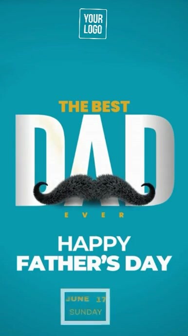 Aqua Gradient My Hero Dad Video Instagram Ree Template | PosterMyWall