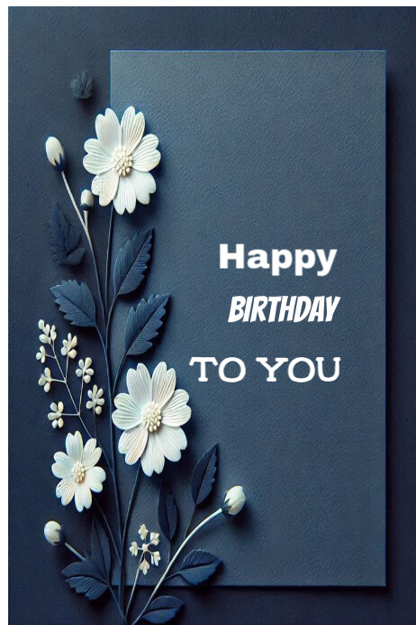 Aqua Happy Birthday To You Template  Poster