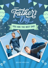 Aqua  Happy Father's Day  A2 template