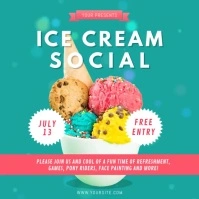 Aqua Ice Cream Social Instagram Video template