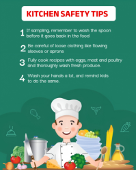Pirus Kitchen Safety Tips Instagram Portrait Template