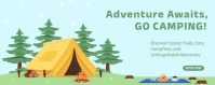Aqua Illustrative Go Camping/camp/scout/green/mountain/outdoor/illustrative/travel/adventure Twitch template
