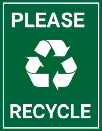 Aqua Illustrative Recycle Sign Board  Flyer (us Letter) template