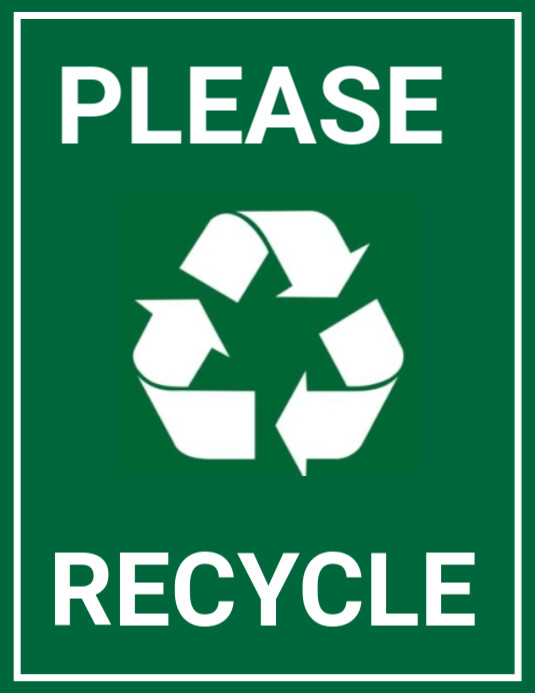 Aqua Illustrative Recycle Sign Board  Flyer (us Letter) Pamflet (VSA Brief) template